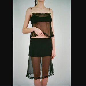 Sandy Liang SERIN SKIRT (Black, size 6)